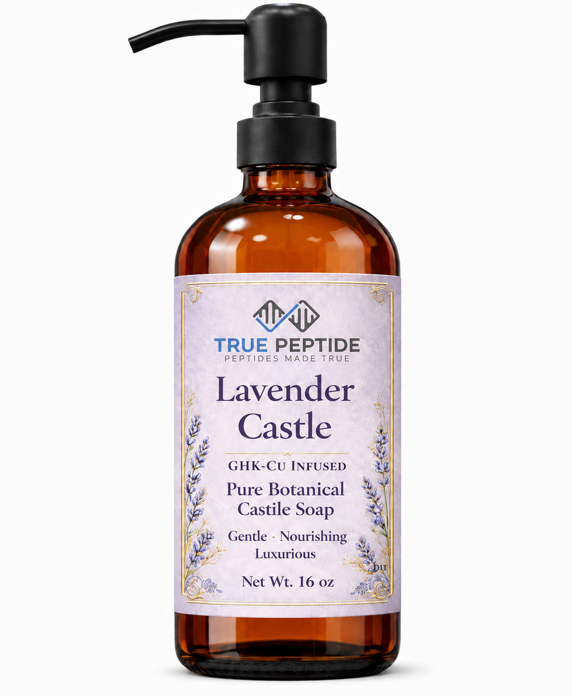 Lavender Castle GHK-Cu Castile Soap | Botanical Liquid Cleanser
