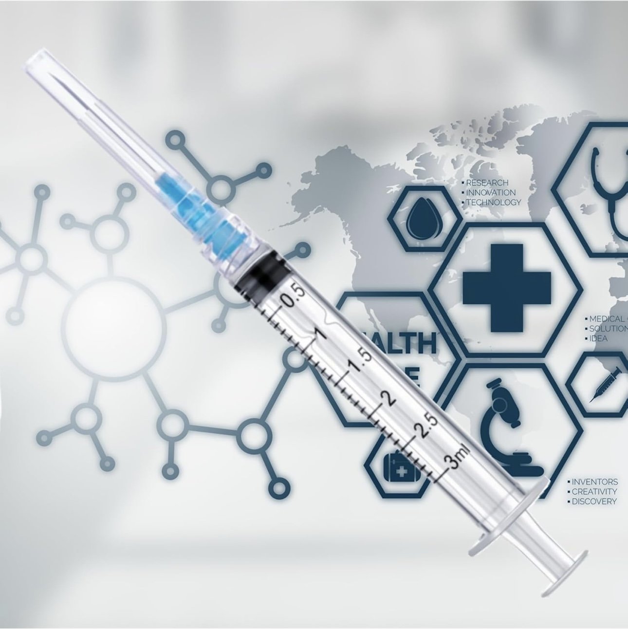 Mixing Syringe 23G 3ML Luer Lock